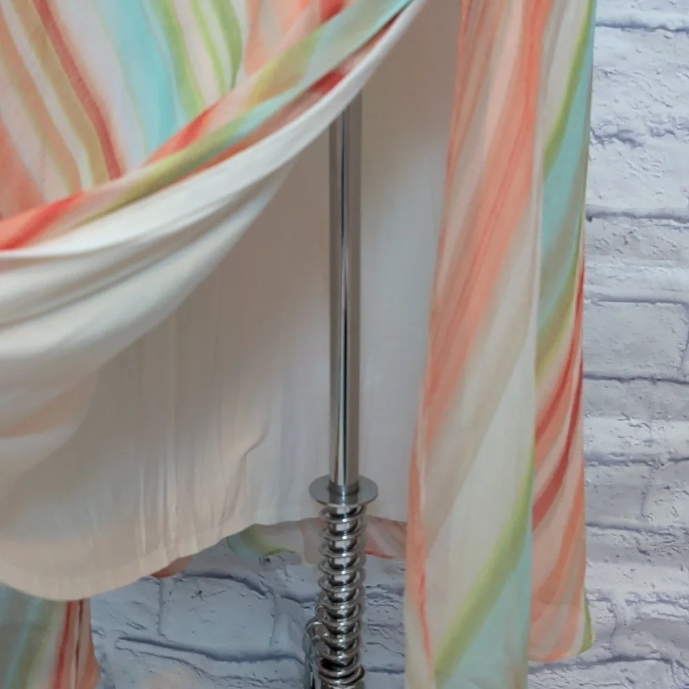 Chico's Pastel Striped Martha Maxi Skirt